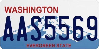 WA license plate AAS5569