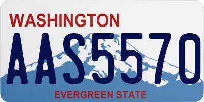 WA license plate AAS5570