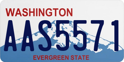 WA license plate AAS5571