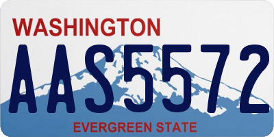 WA license plate AAS5572