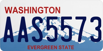 WA license plate AAS5573