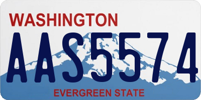 WA license plate AAS5574