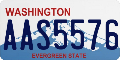 WA license plate AAS5576
