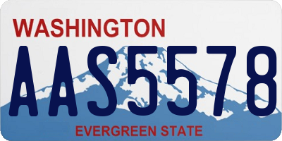 WA license plate AAS5578