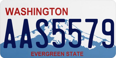 WA license plate AAS5579