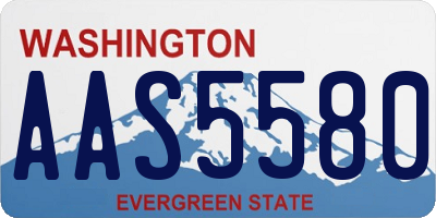 WA license plate AAS5580
