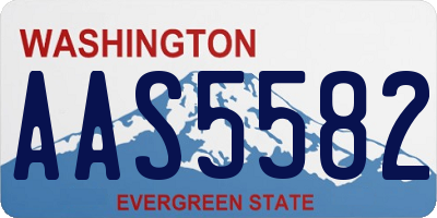 WA license plate AAS5582