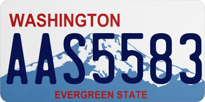 WA license plate AAS5583