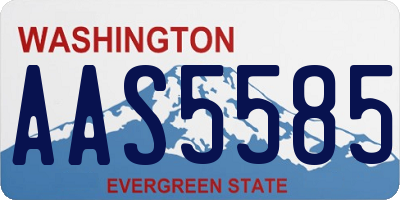 WA license plate AAS5585