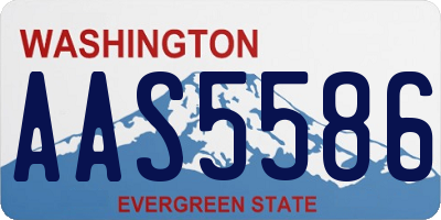 WA license plate AAS5586