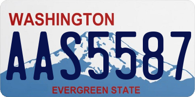 WA license plate AAS5587