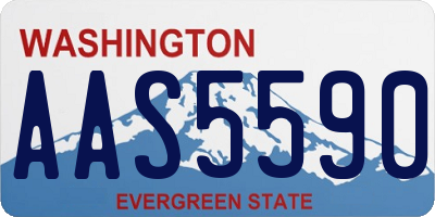 WA license plate AAS5590