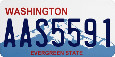 WA license plate AAS5591