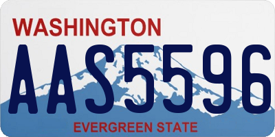 WA license plate AAS5596