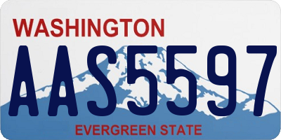 WA license plate AAS5597