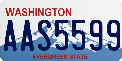 WA license plate AAS5599