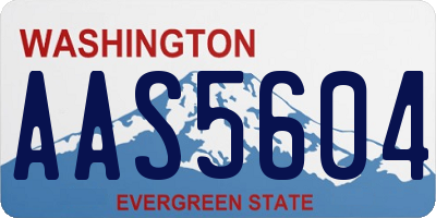 WA license plate AAS5604