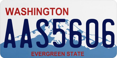 WA license plate AAS5606