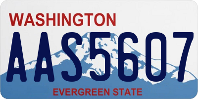 WA license plate AAS5607