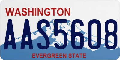 WA license plate AAS5608