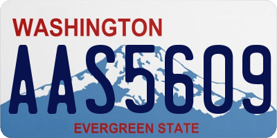 WA license plate AAS5609