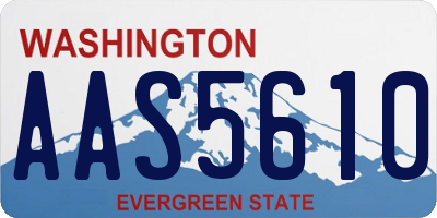 WA license plate AAS5610