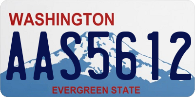 WA license plate AAS5612