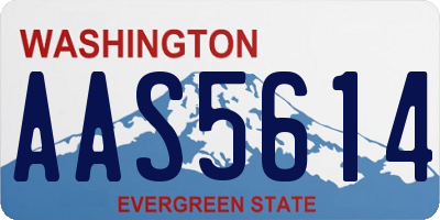 WA license plate AAS5614