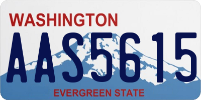 WA license plate AAS5615