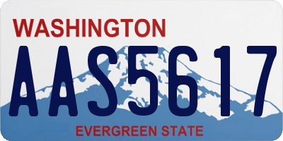 WA license plate AAS5617