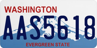 WA license plate AAS5618