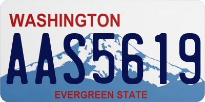 WA license plate AAS5619