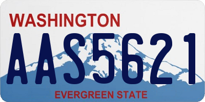 WA license plate AAS5621