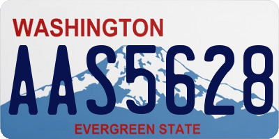 WA license plate AAS5628