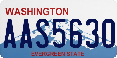WA license plate AAS5630