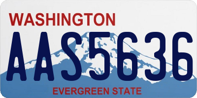 WA license plate AAS5636