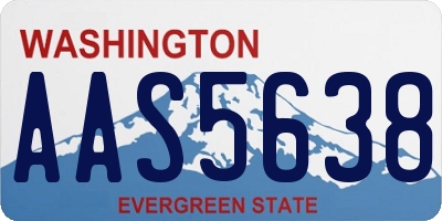 WA license plate AAS5638