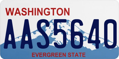 WA license plate AAS5640