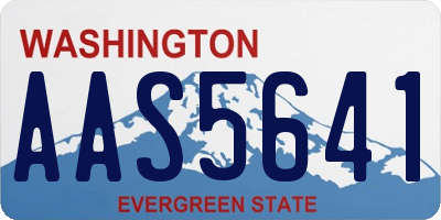 WA license plate AAS5641