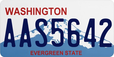 WA license plate AAS5642