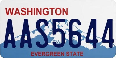 WA license plate AAS5644