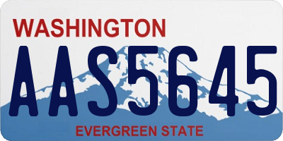 WA license plate AAS5645