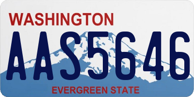 WA license plate AAS5646