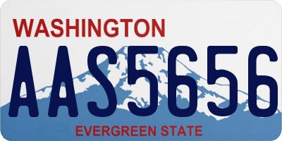 WA license plate AAS5656