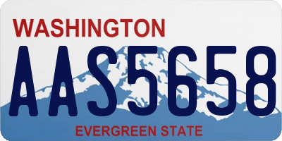 WA license plate AAS5658