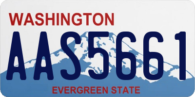 WA license plate AAS5661