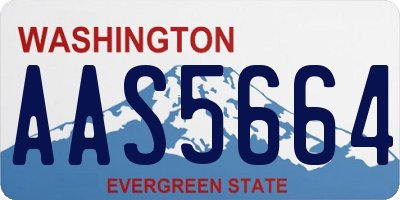 WA license plate AAS5664