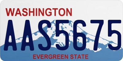 WA license plate AAS5675