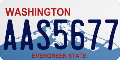 WA license plate AAS5677