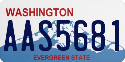 WA license plate AAS5681